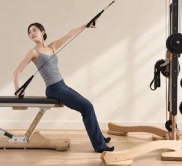 Wooden GYROTONIC Pulley Tower set up in the Bentleigh studio